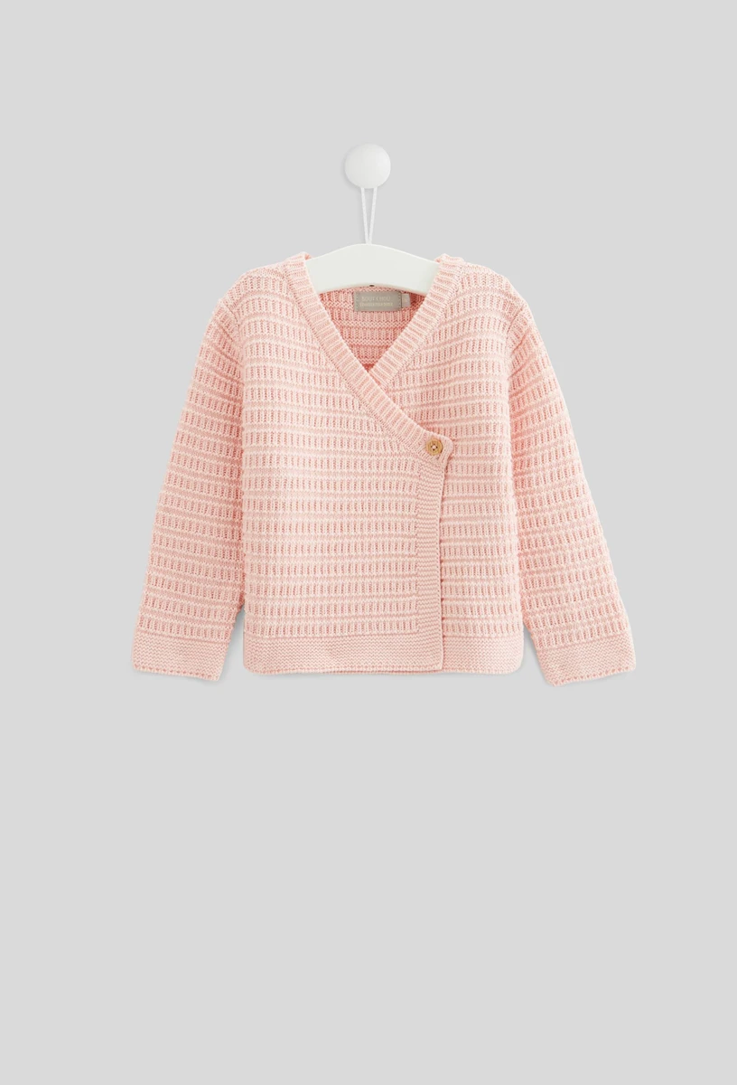 Cardigan cache-c_ur tricot en coton