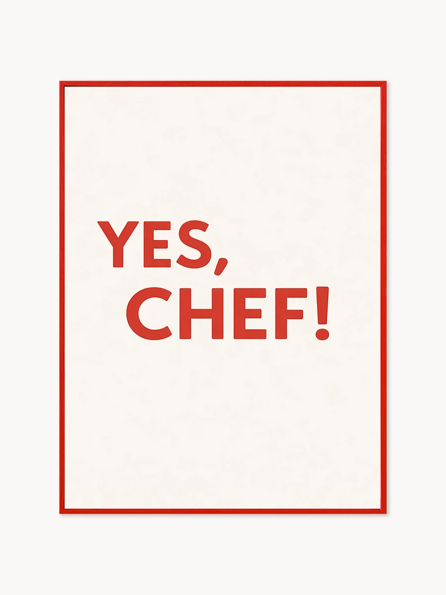 Impression numérique encadrée faite main Yes, Chef | Westwing