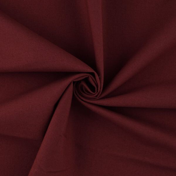 Tissu gabardine coton bio bordeaux