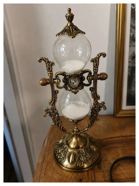 Sablier rotatif Vintage doré rétro