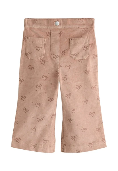 REGULAR FIT - CORD FLARE - Pantalon classique - brown bow print