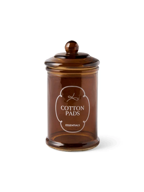 Bocal en verre | Verre. 8 x 14 cm. | Brown