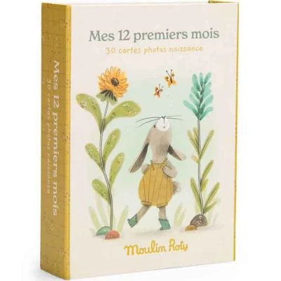 Cartes étapes Mes 12 premiers mois Trois petits lapins (30 cartes)