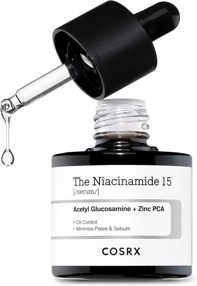 COSRX Niacinamide 15% Sérum pour le visage, minimise les pores dilatés, soulagement des rougeurs, traitement correcteur de la décoloration, 0,67 fl. oz/20 ml, non testé sur les animaux, soin coréen