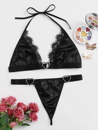 Ensemble de lingerie en satin