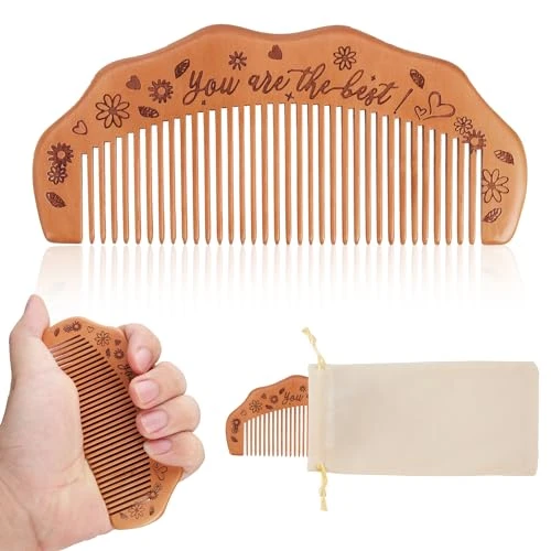 Peigne d'Accouchement pour les Douleurs du Travail, Peigne Bois Accouchement avec Affirmation Peigne de Travail Peigne Naissance Essentiels du Travail pour les Femmes Enceintes