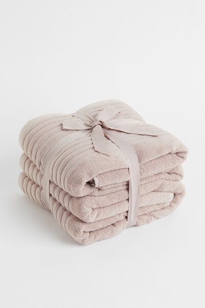 Lot de 2 draps de bain en coton