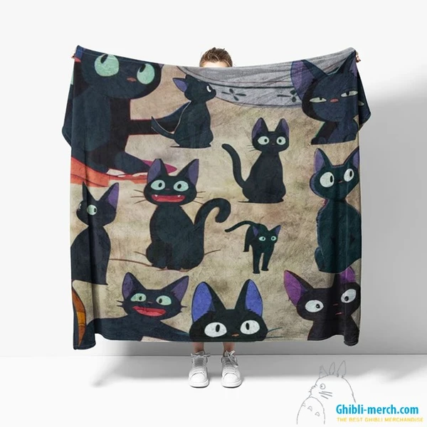 Jiji Blanket (Ghibli Jiji Cat) HOT Pick 2024 x 10 Colors for Sales | Ghibli Merch Store