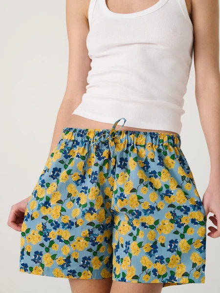 Blue Roses shorts - Lucas du Tertre