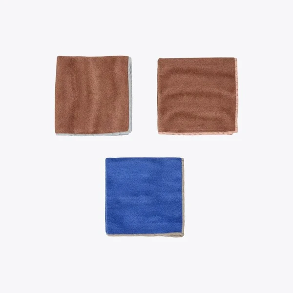 Lot de 3 Linges à Vaisselle - Marron