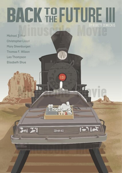 Affiche de film Retour vers le Futur 3 - Poster Robert Zemeckis A3 