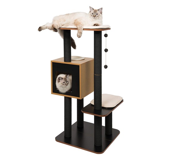 Vesper Arbre à chat Haute, Noir: Amazon.fr: Animalerie