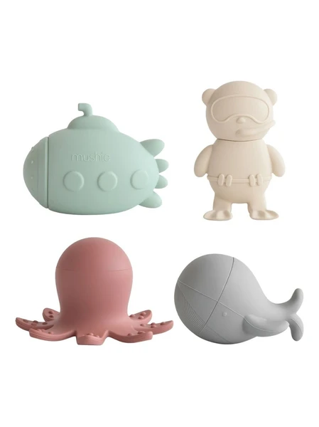 Mushie - Lot de 4 jouets de bain