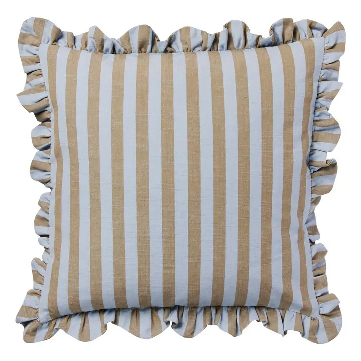 Broste Copenhagen - Housse de coussin carré Ina - Bleu | Smallable
