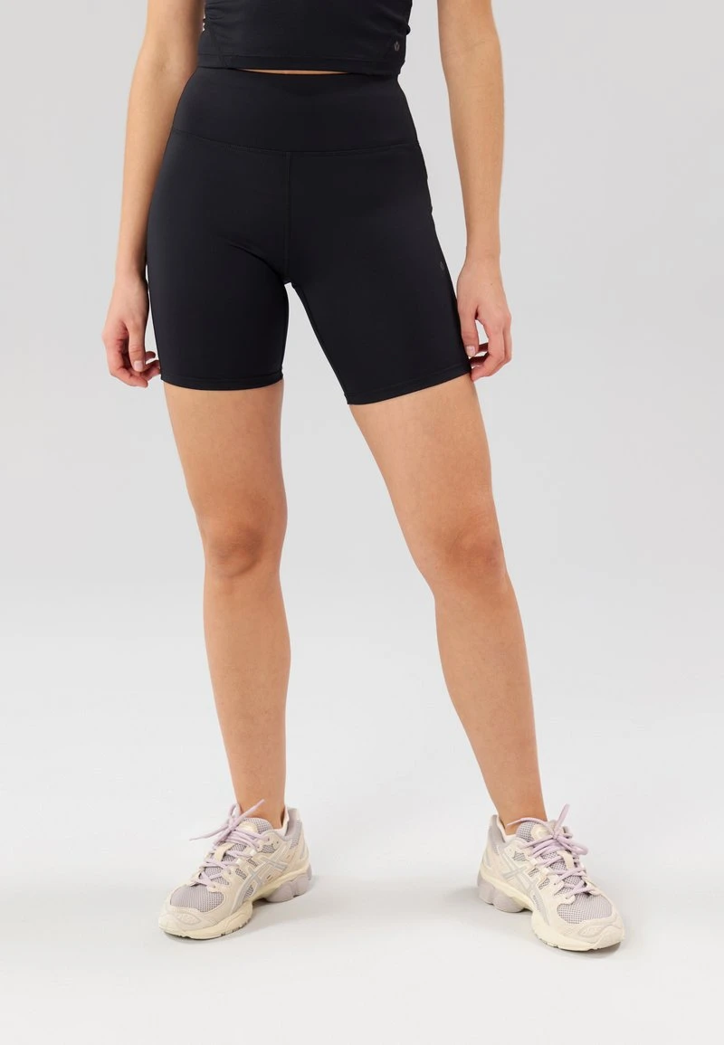 ESSENTIAL MID LENGTH HIGH RISE CYCLING SHORTS - Leggings - black