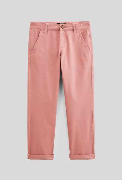 Pantalon chino uni en coton