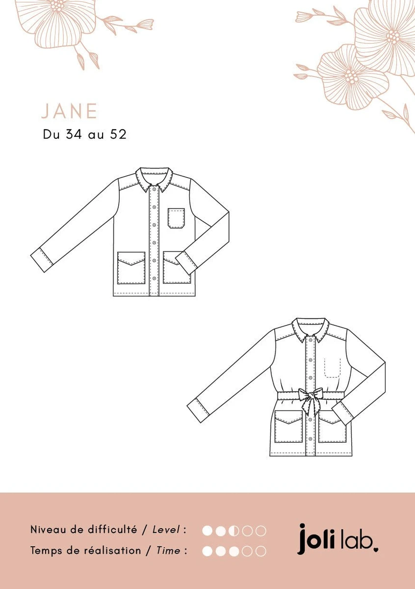 Veste Jane - Patron Couture PDF ou Pochette