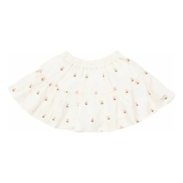 Jupe Lindie Fleurs | Ecru