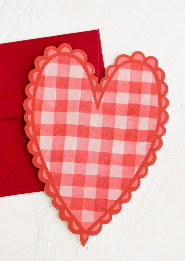 Gingham Heart Card