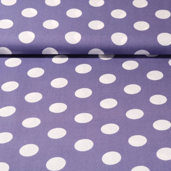 Popeline de viscose - Gros pois Violet