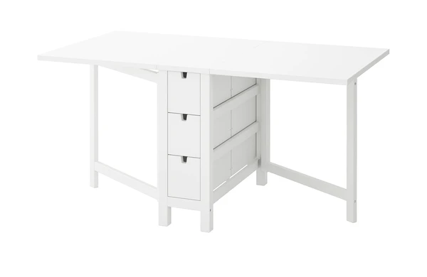 NORDEN Table à rabat  - blanc 26/89/152x80 cm
