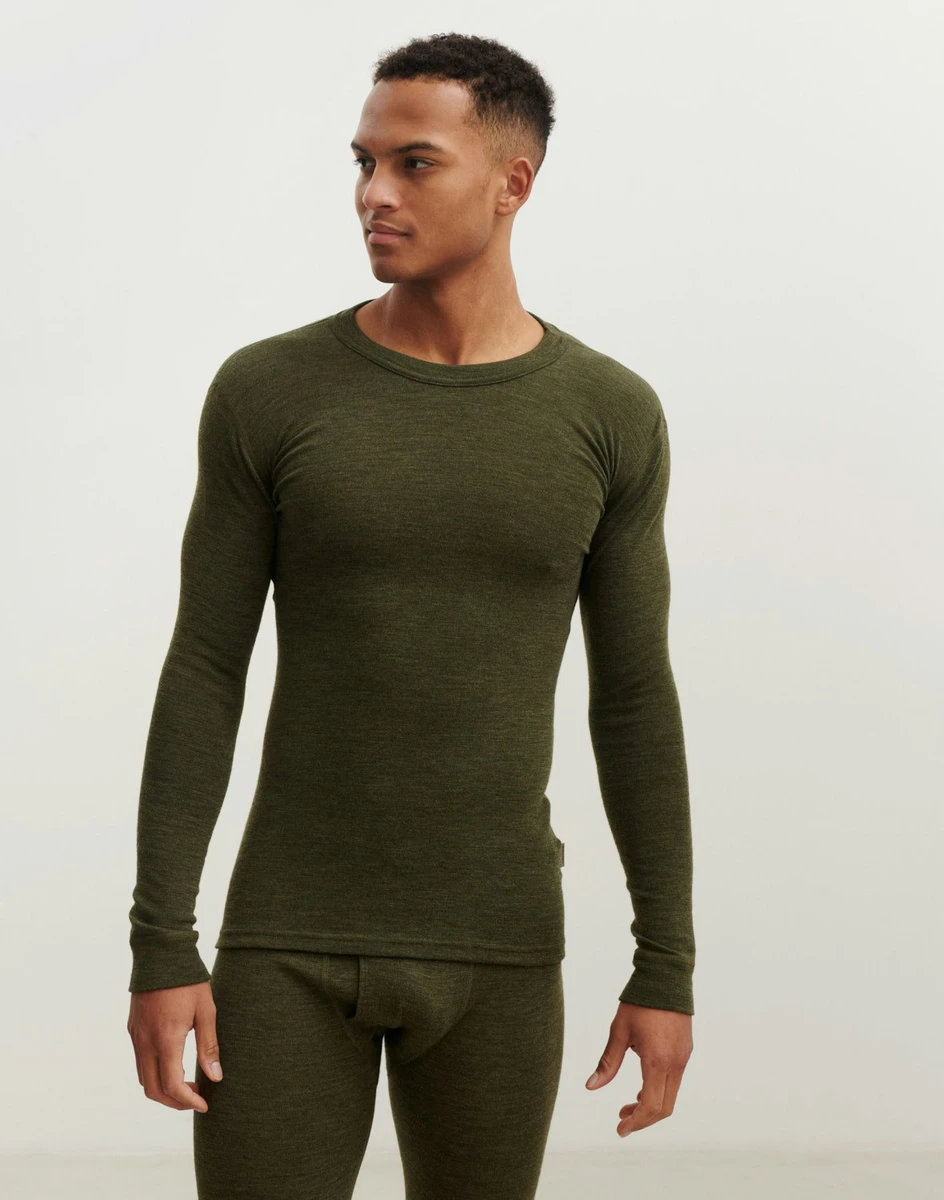 Haut à manches longues en laine de mérinos pour homme