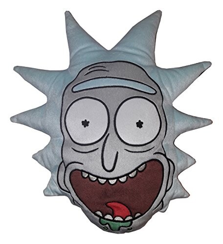 Rick and Morty - Coussin Rick Brodé en Polyester - Multicolore - 36 x 8 x 40 cm