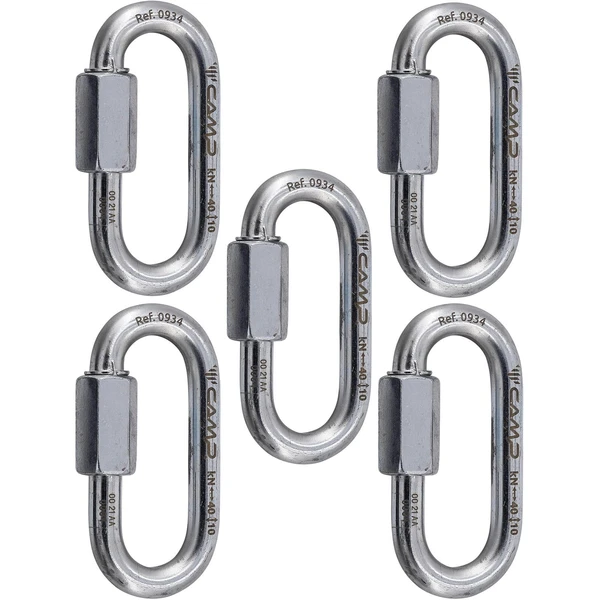 C.A.M.P. Oval Quick Link Steel 8 mm 5er Set- Schließring