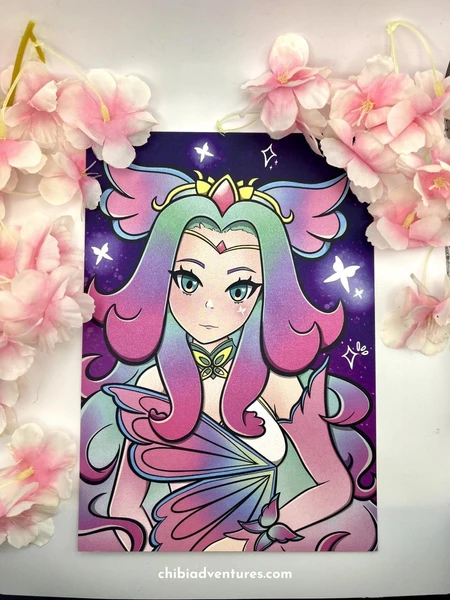 League of Legends Seraphine Faerie Court Print - A5 Finition Nacrée