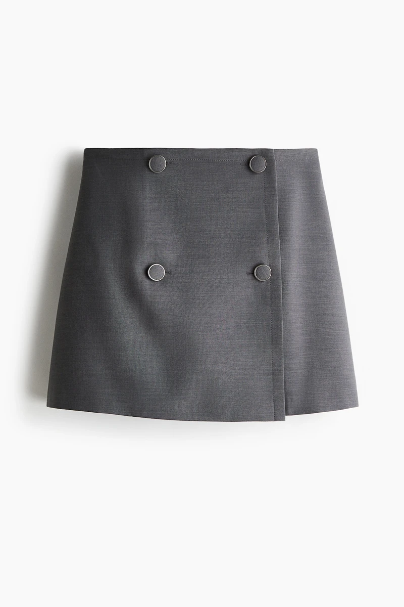 Jupe portefeuille - Gris - FEMME | H&M FR
