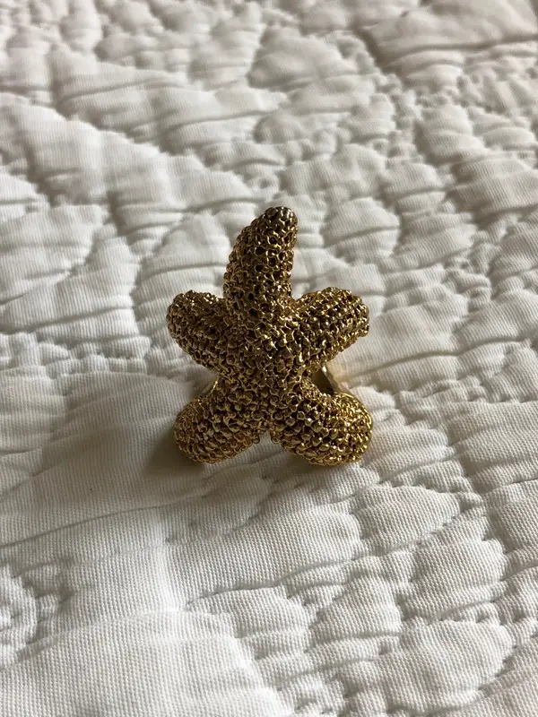 Anillo dorado estrella Bimba y Lola