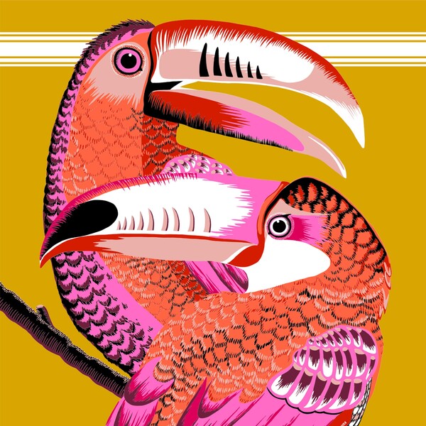 Fouta 100 - Toucan - Jaune — Inoui Editions