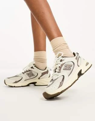 New Balance - 530 - Baskets - Blanc cassé et beige