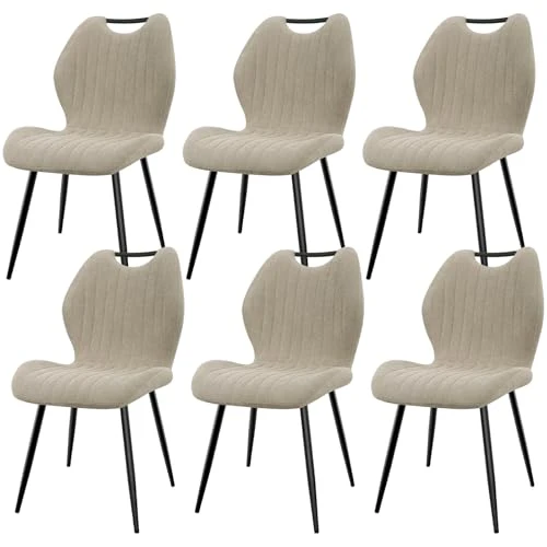 6 chaises Gris Brun