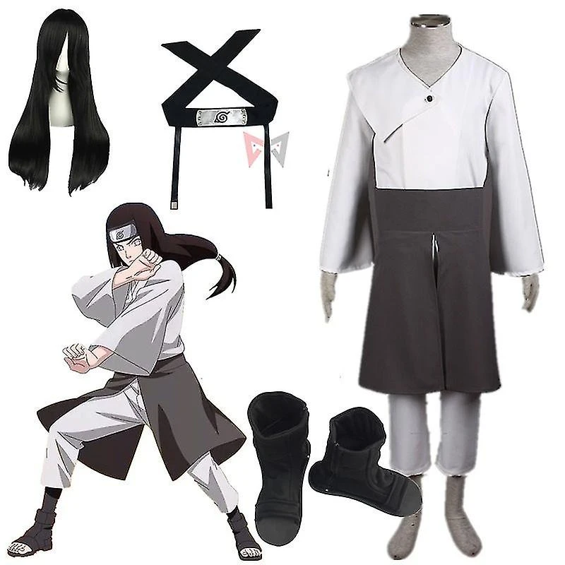Mmgg Halloween Hyuga Neji Cosplay Costume Perruque Bottes Tenues po...