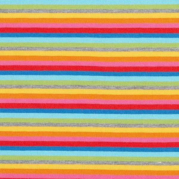 Jersey de coton Rayures arc-en-ciel | by Poppy