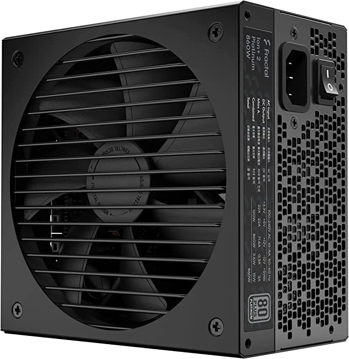 Fractal Design ION+ 2 Platinum 860W 80 Plus Platinum Certified 860W Full Modular Compact ATX Power Supply
