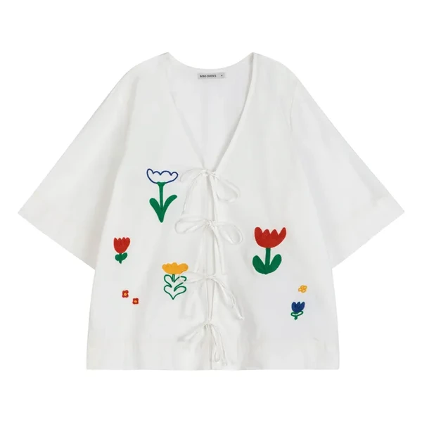 Blouse Garden Party Coton Bio - Collection Femme | Blanc