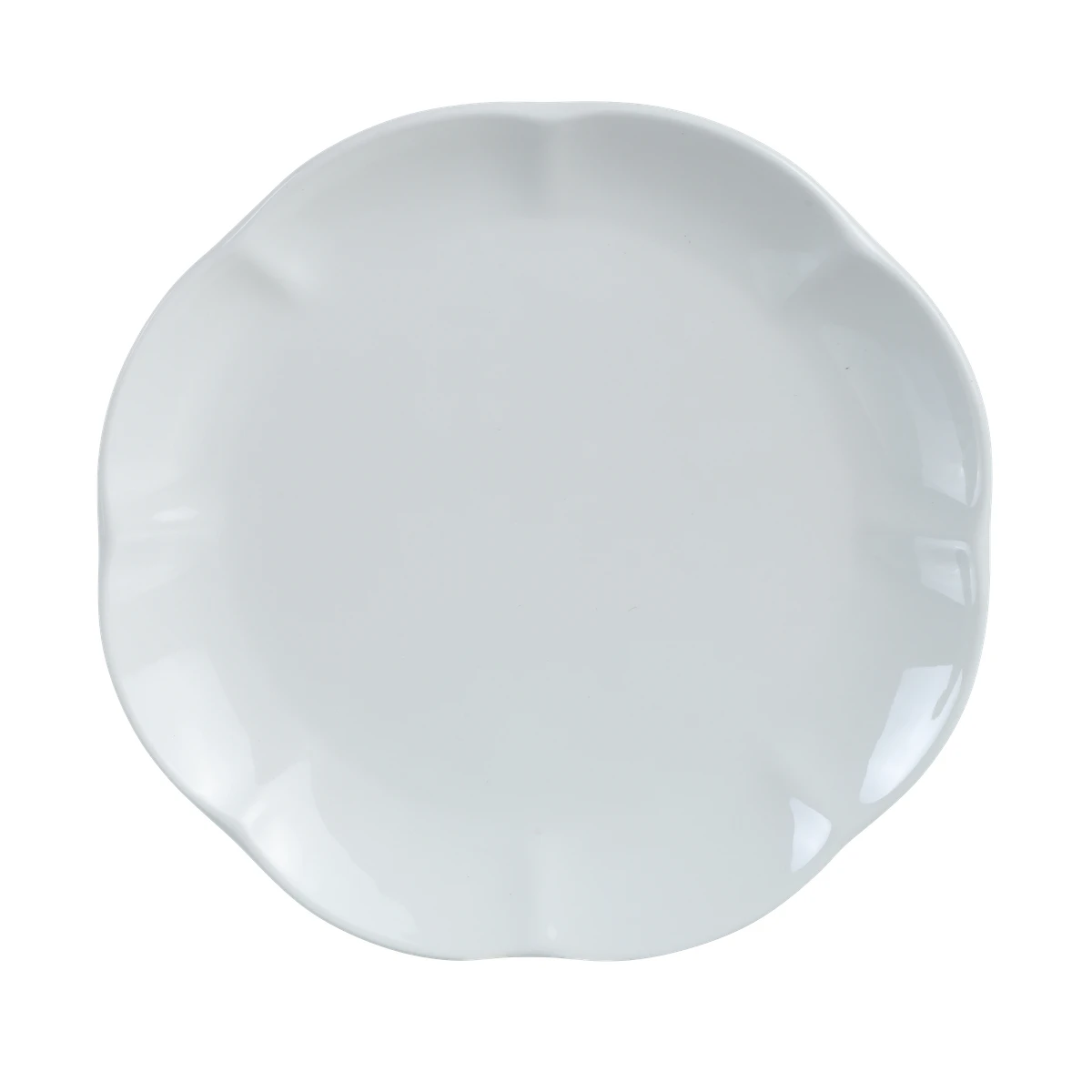 4 assiettes plates forme fleur 27cm