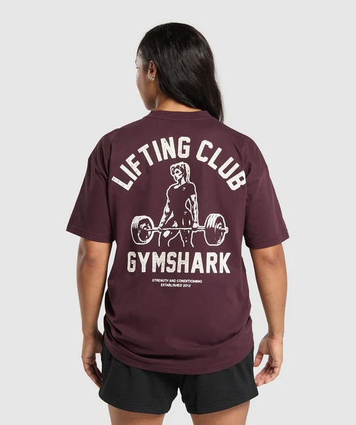 Lifting Club Graphic Oversized T-Shirt