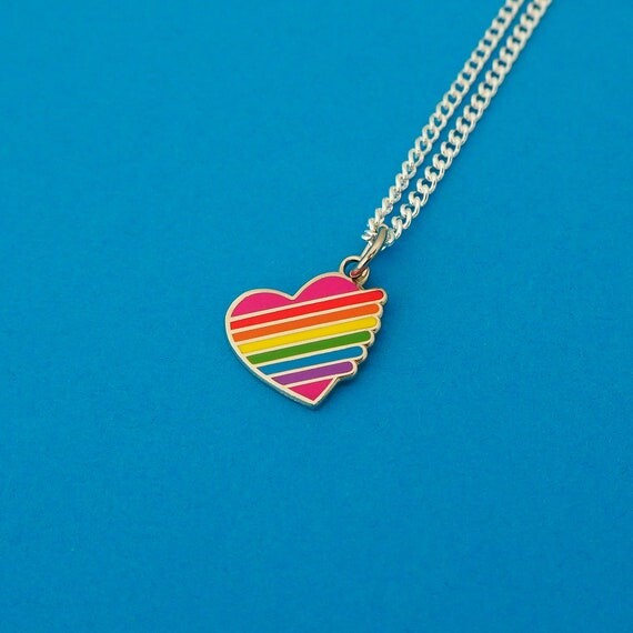 Collier Rainbow Heart Charm