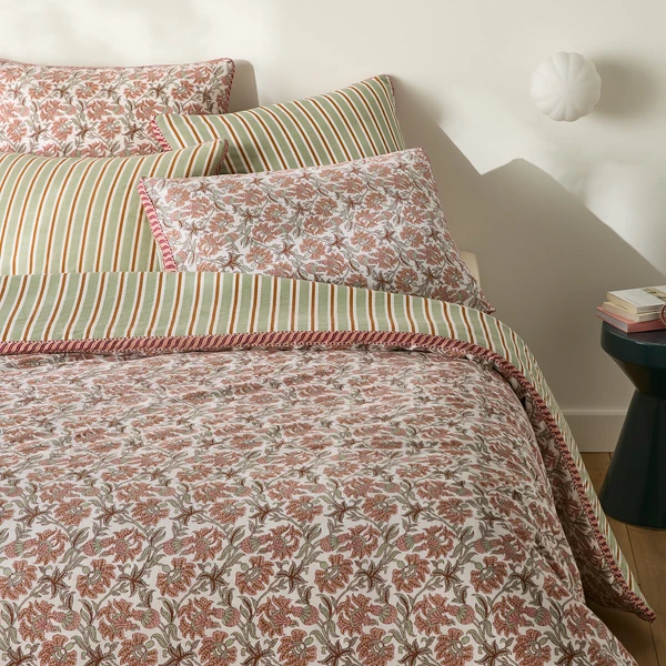 Housse de couette en coton lavé, Hyacinthe