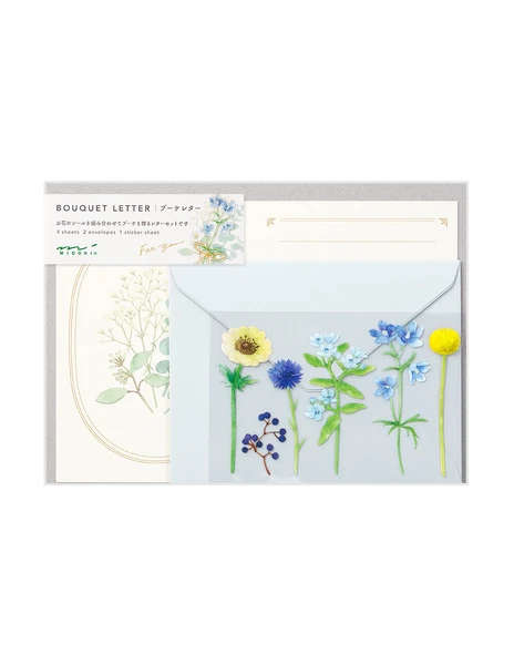 Set de correspondance - Bouquet Bleu - Midori