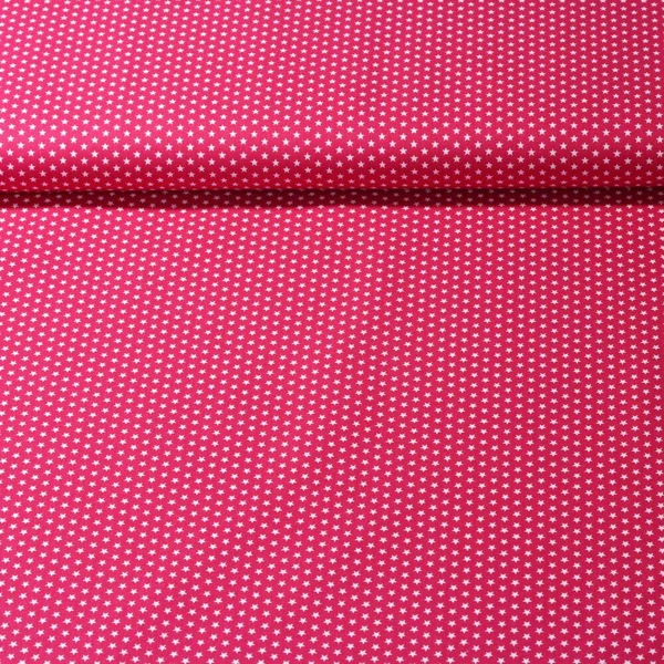 Popeline de coton Stella - Mini étoiles Baies Blanc