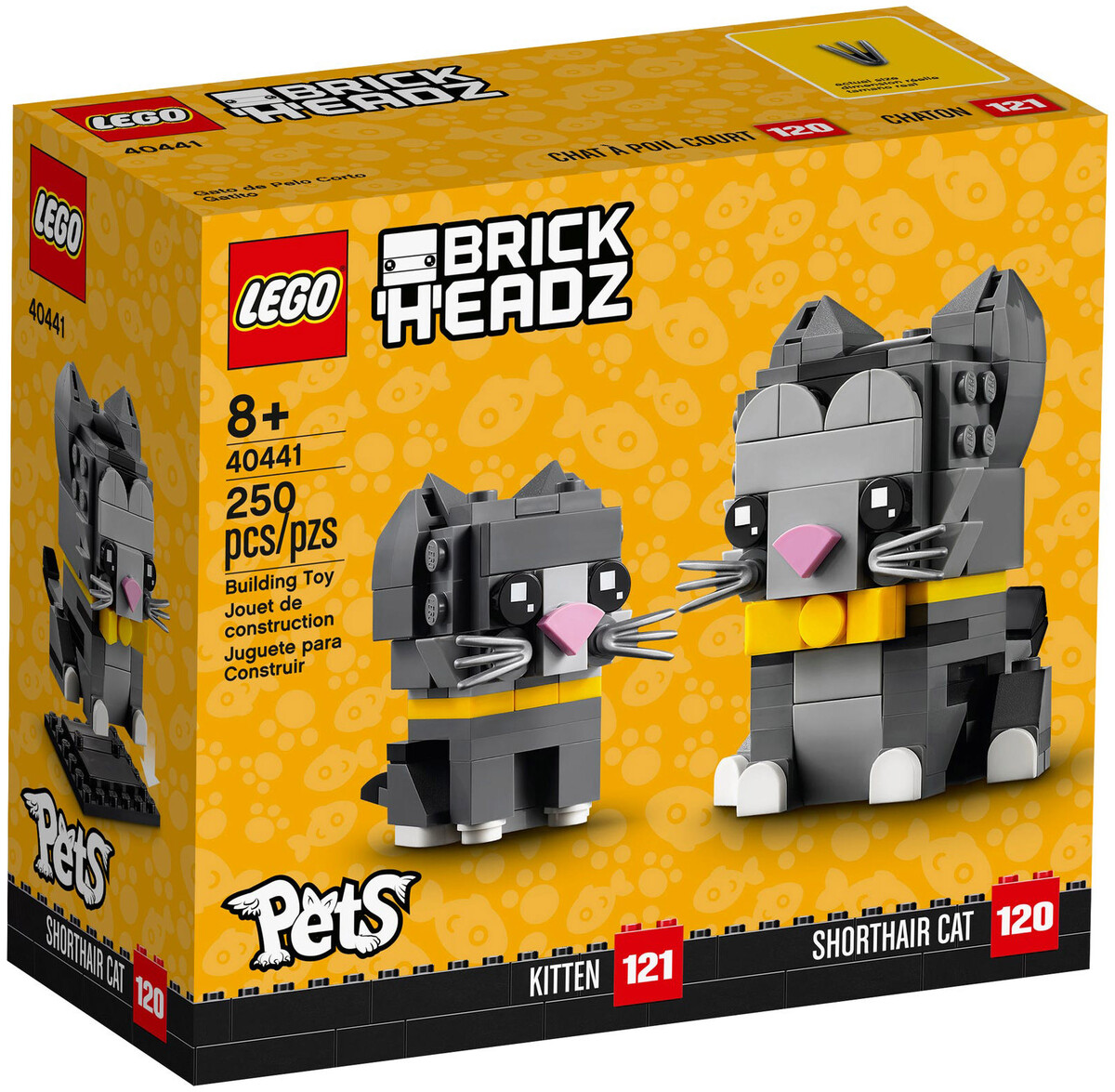 LEGO BrickHeadz 40441 pas cher, Les chats à poil court