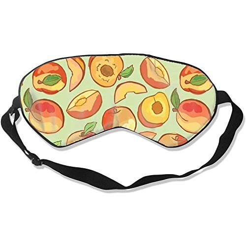 ✨🤩⚜️Masque pour les yeux soie naturelle Sleep Peach Fruit Eyeshade avec réglable pour le voyage, la sieste, la méditation, le sommeil, le travail posté, les siestes