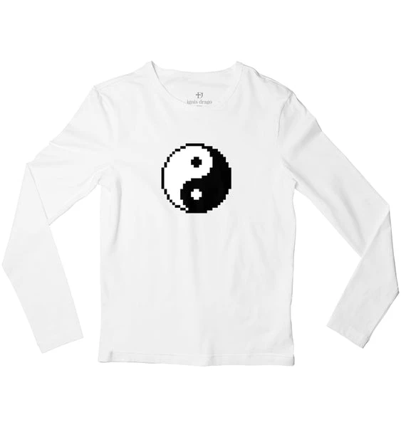 8-bit Yin Yang Solo Full Sleeve T-shirt