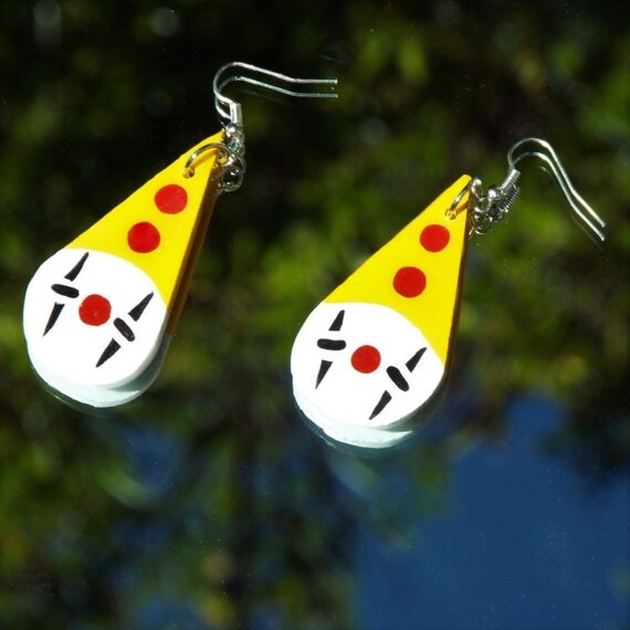 Clown Babies - boucles d’oreilles en argile et résine