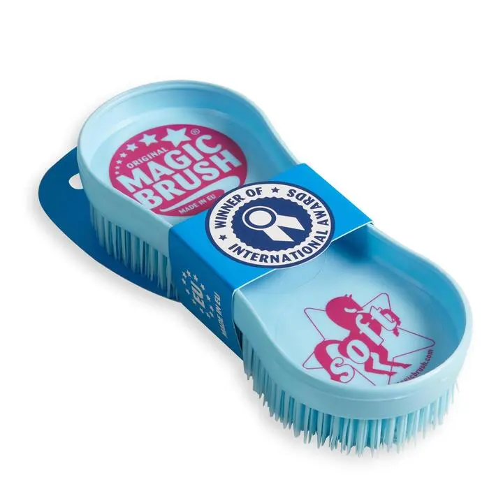 Brosse équitation MAGIC BRUSH bleu ciel