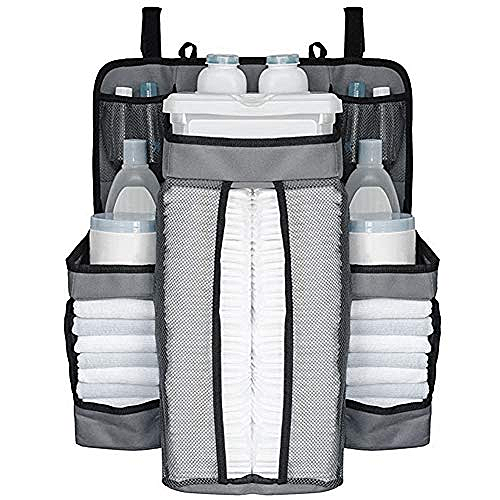 Yunhigh bébé Couche Caddie Organisateur Suspendus Porte-Couches empileur pépinière Organisateur de Rangement pour Table à Langer lit bébé